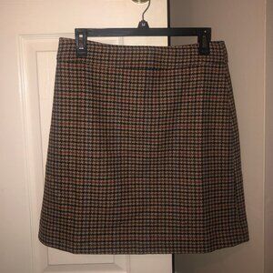 J. Crew Houndstooth Pattern Wool Mini Skirt - Size 6